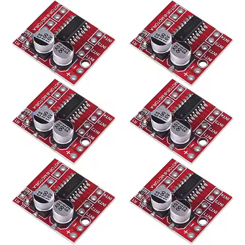6pcs Mini L298N 2 Channel H Bridge DC Motor Driver Board with MX1508 Chip for Electric Projects, Sma