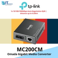 TP-Link Omada MC200CM Media Converter 1x 10/100/1000Mbps Auto-Negotiation RJ45 |  distance up to 0.5