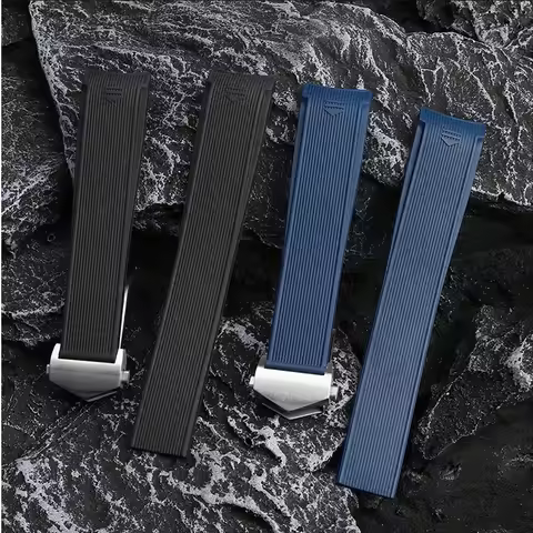 Rubber Silicone Watch Strap Waterproof Bracelet Watchband for TAG HEUER AQUARACER 300 WAY201B Watchc