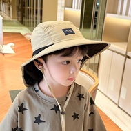 Children Outdoor Hats Boys Girls Sunscreen Sun Hats Summer All-Match Bucket Hats Ultraviolet-Proof C