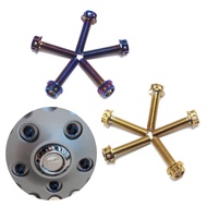 Pokhaomin 5PCS Titanium M8 Wheel Lug Bolt Screw For Piaggio Vespa GTS 300 300/ie GTS300 2019