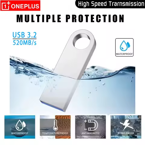 OnePlus USB 3.2 Flash Drives 2TB 1TB Metal Usb Flash Drive Pen Drive 512GB 256GB Portable Waterproof