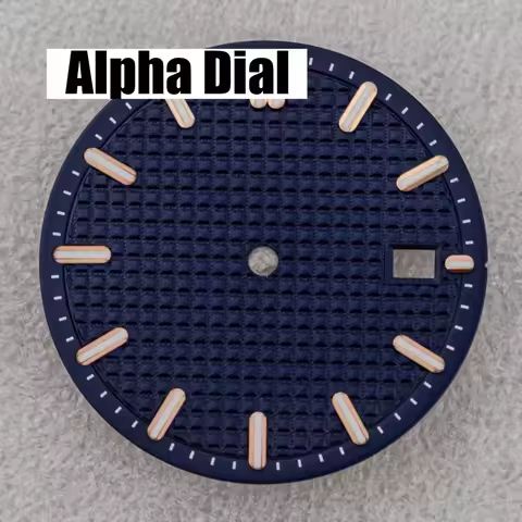 31.8mm No Logo Pure Sterile Waffle Texture Dial For AP Royal Oak Seiko NH35/36 Automatic Movement Gr