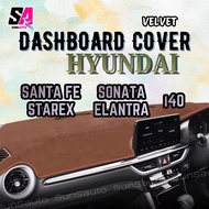 HYUNDAI Sonata YF LF Elantra i40 Santa Fe Starex H1 Brown Velvet design Dashboard Cover Dashmat