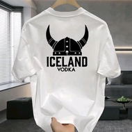 KATUN ICELAND VODKA Black Short Sleeve Distro T-Shirt Men's and Women's T-Shirt O-NECK Cotton 24s Qu