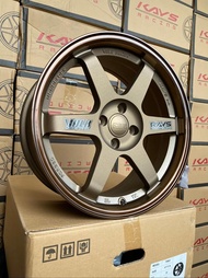 ล้อแม็กใหม่ - TE37 งาน KAYS - ขอบ17 x 7.5 x 4รู100 ET35 - สีน้ำตาล - ส่งฟรี Kerry Express  -  ส่งฟรี