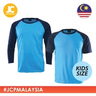ENZO Kids Raglan Round Neck Tshirt - Turquoise / Navy (Unisex) 1028
