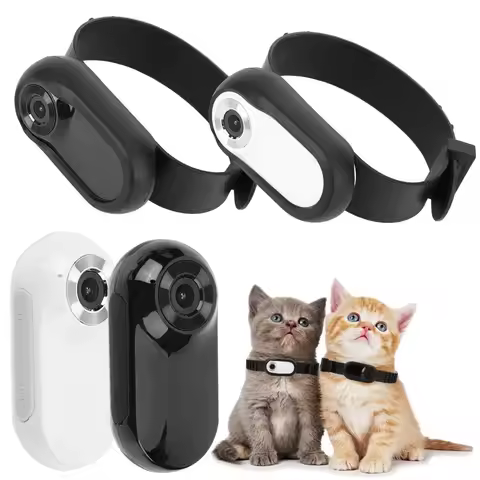 New high definition 1080P waterproof cat camera collar mini sports sports camera, 0.96 inch color sc