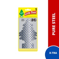 Little Trees Car Air Freshener - X-TRA Strength Tree Provides Long-Lasting Scent - PURE STEEL