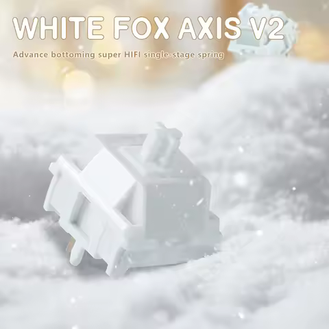 Chosfox& HMX White Fox Linear Switch v2 Mechanical Keyboard Linear Switch HiFi Sound RGB SMD Gaming 
