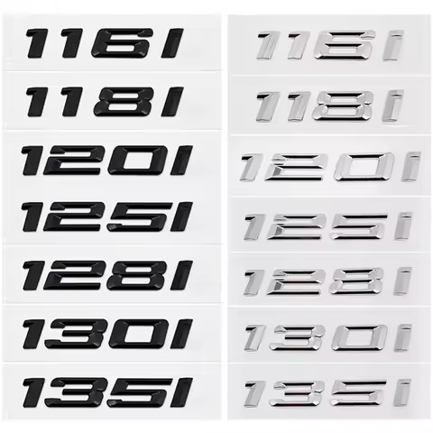 ABS Car Rear Trunk Letters Logo Badge Emblem Sticker For BMW 1 Series 116i 118i 120i 125i 130i 135i 