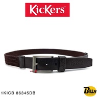 KICKERS Brand Men's Leather+Elastane Stretch Belt (1KICB86345DB)