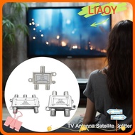 LIAOY TV Antenna Satellite Splitter, 5 to 2400MHz F-type Socket Coaxial Cable Antenna, Cable TV Signal Receiver Distributor Connecting TV Signals Cable Signal Splitter