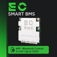 EC Smart BMS 3-24S 40-200A Bluetooth APP Active/Passive Balance LiFePO4 Li-ion UART CAN RS485 EBike 