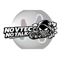 NO VTEC NO TALK JDM 2‑Layer Vinyl Sticker (White/Black Base/Red | Black/White/Red/Gold/Silver)
