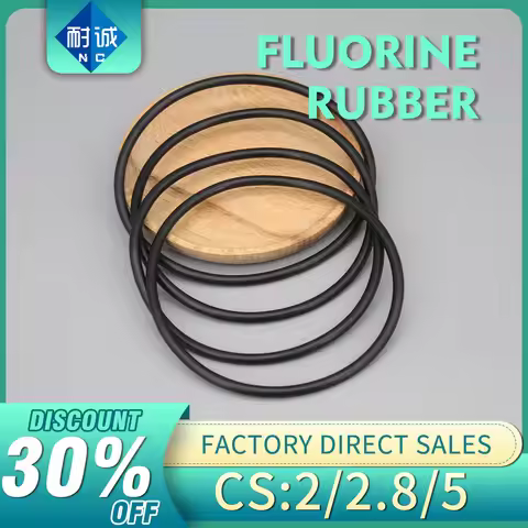 Black FKM O-Ring CS:2/2.8/5mm Fluoroelastomer O-ring Seal Gasket Heat & Oil Resistant for Automotive