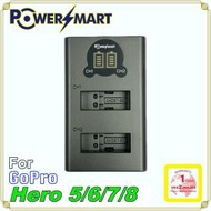 POWERSMART - GoPro Hero 5/6/7/8 兩位電池代用充電器, USB-C 輸入