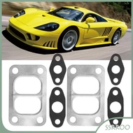ssrroo Turbo Gasket Set  Mounting Kit Easy Installation 2 Pcs Metal Alloy Paper Turbocharger for HX3