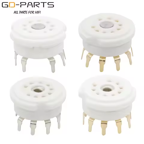 PCB Mount 9pin Ceramic Tube Sockets For 12AX7 6DJ8 E88CC ECC82 ECC83 12AU7 5670 ECC81 6922 Vintage H