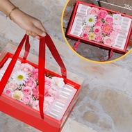 Flower Box HH09 with Money Tray (Free Card & Lights) Meaningful Gift for March 8, Birthday, Valentin