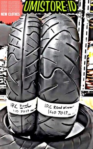 BAN MOTOR TUBELES MERK IRC ROAD WINNER UKURAN 100/80 RING 17 &amp; 130/70 RING 17