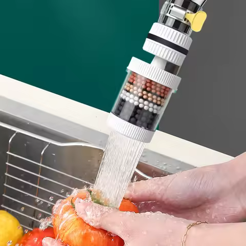 6 Layers Water Faucet Filter Household Kitchen Faucet Aerator Mini Tap 360 Degree Rotation Splash No