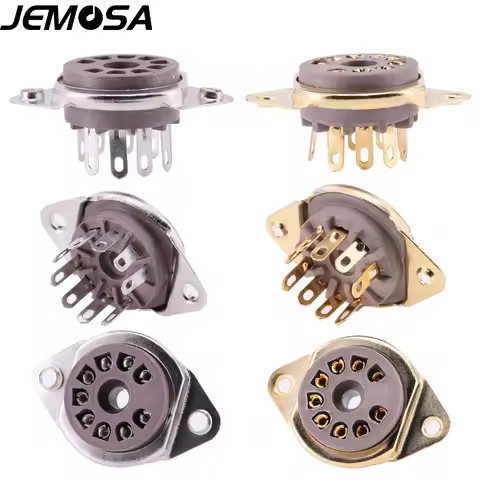 9Pins Bakelite Tube Socket Valve Base GZS9-F2 For 6922 ECC83 ECC82 EL84 12AT7 12AX7 12AU7 Vacuum Tub