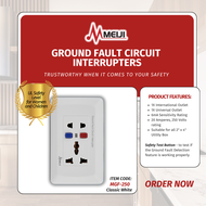 GFCI Ground Fault Circuit Interrupter [Meiji GFCI Universal + International Outlet] MGF-250