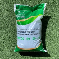 YI NONG NPK 20 - 20 - 20 + TE (REPACK 500gm) Foliar and Drip Fertigation Plant Nutrients