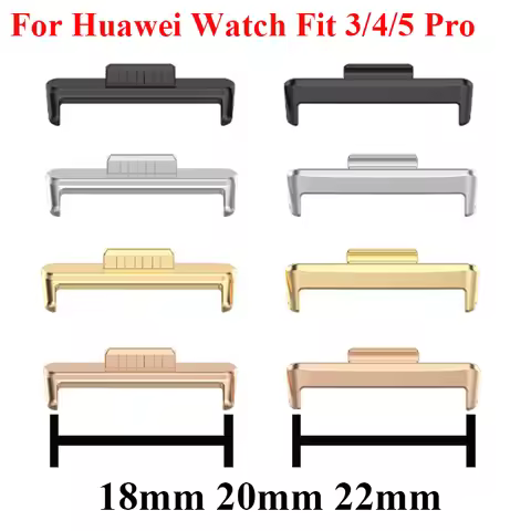 2PCS Connector For Huawei Watch Fit 5 Pro 4 Strap Connectors 18mm 20mm 22mm Metal Adapter Accessorie