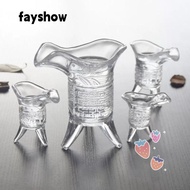 FAYSHOWSG Chinese Emperor Cup, Ancient Tripod Base Crystal Glass Cup, Retro Chinese Wine Whiskey Sho