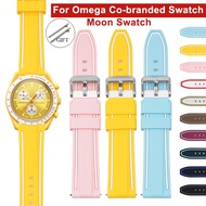 สายนาฬิกาข้อมือ ซิลิโคน ปลดเร็ว สําหรับ Omega Co-branded Swatch Watch Strap Moon Swatch 20 มม. พร้อมหมุดฟรี