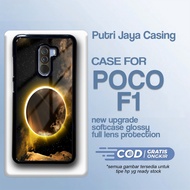 HP Latest P0C0 F1 Case - P0C0 F1 Casing - Outer Space Planet Motif - Premium Glossy Hardcase - P0C0 