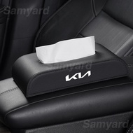 Leather Car Tissue Box Storage For Kia New Ceed Cerato Niro Picanto Rio Sorento Sportage Soul Access