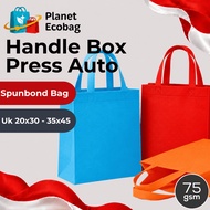 HBPA 75GSM Spunbond Box Bag Goodie Bag Laken Standing Handle 4 Sizes 20x30x10 25x35x10 30x40x10 35x4