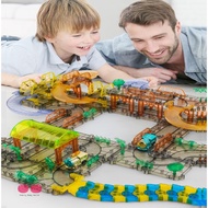 Transparent Track Building Train Set with Electric Train Splicing Train Track Building Blocks