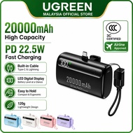 【3C Certified】UGREEN 20000mAh Fast Charge MINI Powerbank Pocket Size Powerbank with Type-C Built-In 