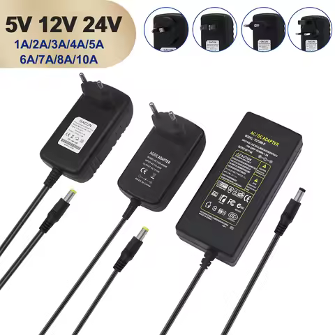 EU US UK AU Plug DC 24V Power Adapter 5V 12V 24V 1A 2A 3A 4A 5A 6A 7A 8A 10A Transformer AC110V 220V