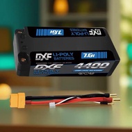 D4443962SB || DXF 2S Shorty Lipo Battery 7.6V 140C 4400mAh 5mm Bullet Hardcase