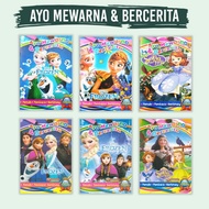 Buku Mewarnai Anak Usia 2 Dan 3 Tahun : Bercerita Karakter Frozen Dan