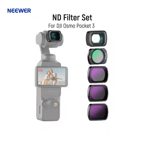 NEEWER ND Filter Set with 0.75X Wide Angle Lens 108° Expanded FOV Compatible with DJI Osmo Pocket 3 