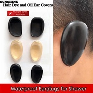 SUNSHINE 2Pcs Hair Dying Ear Covers, Plastic Earmuffs Ear Protector Cover Caps,  Waterproof Reusable
