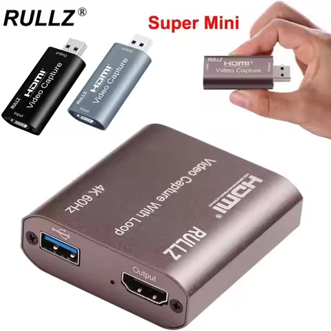 4K 60Hz USB 2.0 3.0 HDMI Video Capture Card TV Loop Output U3 1080P 60fps Game Recording Plate Live 
