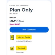CelcomDigi Simcard 5G & 4G Unlimited Data & Hotspot (For Wireless Broadband Modem)