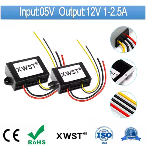 XWST 3v-11v to 12v 3V 4V 5V 6V 7V 8V 9V 10V 11V to 12v DC DC Converter Waterproof Step Up Boost Powe