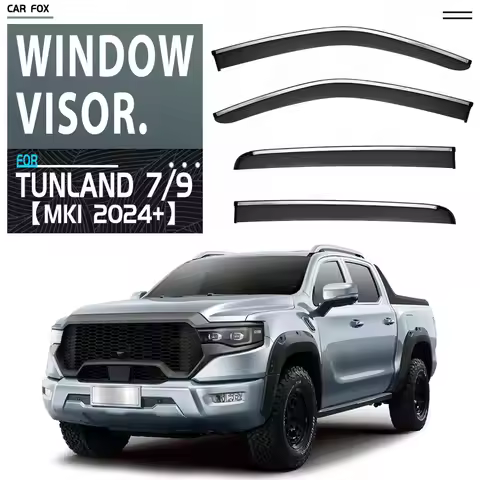 For Foton Tunland 7/9 Pickup 2024+ Car Window Visor Awning Shelters Windshield Side Window Rain Sun 