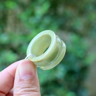 Green Jade Ring Emperor Shape Glass Material Size: 61 mm.