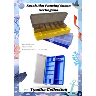 Multipurpose 2-tier Stackable Fishing Box – 21cm Plastic Divided Box by Yyudha Collection