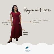 Rayon midi dress