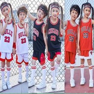 56a 兒童公牛籃球服Michael Jordan喬丹23號球衣小學生幼兒園表演服比賽套裝男女  露天市集